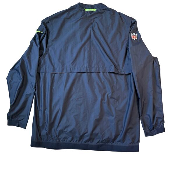 Nike Onfield Apparel NFL Seahawks Men's XL Blue Pull Over Windbreaker 1/4 Zip - Picture 2 of 10